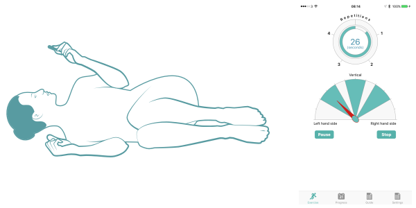 Person lying on their left hand side, position 2